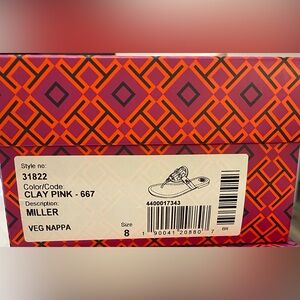 Tory Burch Miller Sandal, Clay Pink, Size 8, Veg Nappa